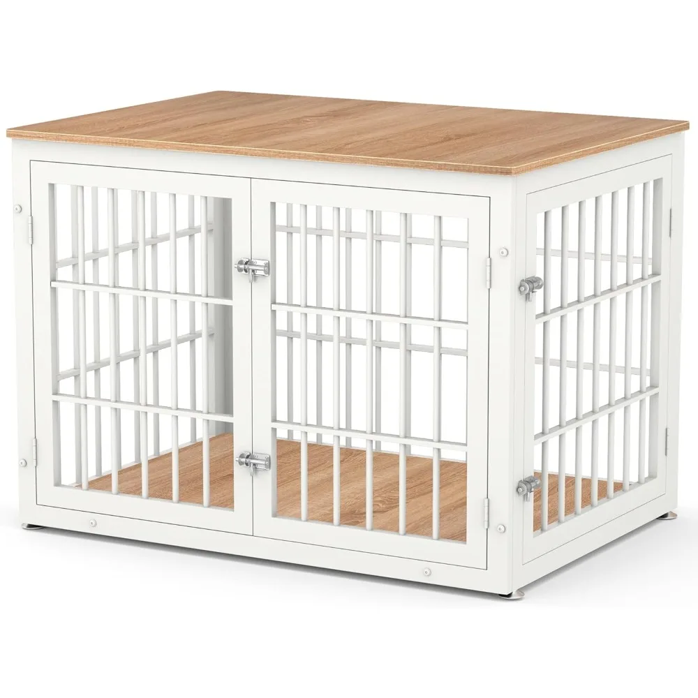 

42 Inch Heavy Duty Dog Crate Furniture for Large and Medium Dogs, Decorative Pet House End Table, Wooden Cage Kennel Furniture I