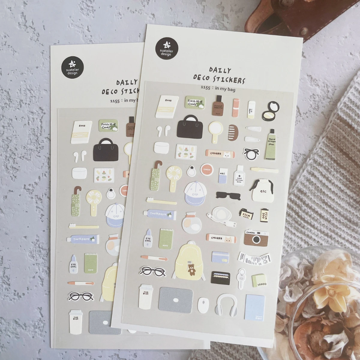 Koreańskie importy Suatelier, naklejki nylonowe do scrapbookingu, DIY, dziennika, artykuły papiernicze, naklejki dekoracyjne, artykuły szkolne.