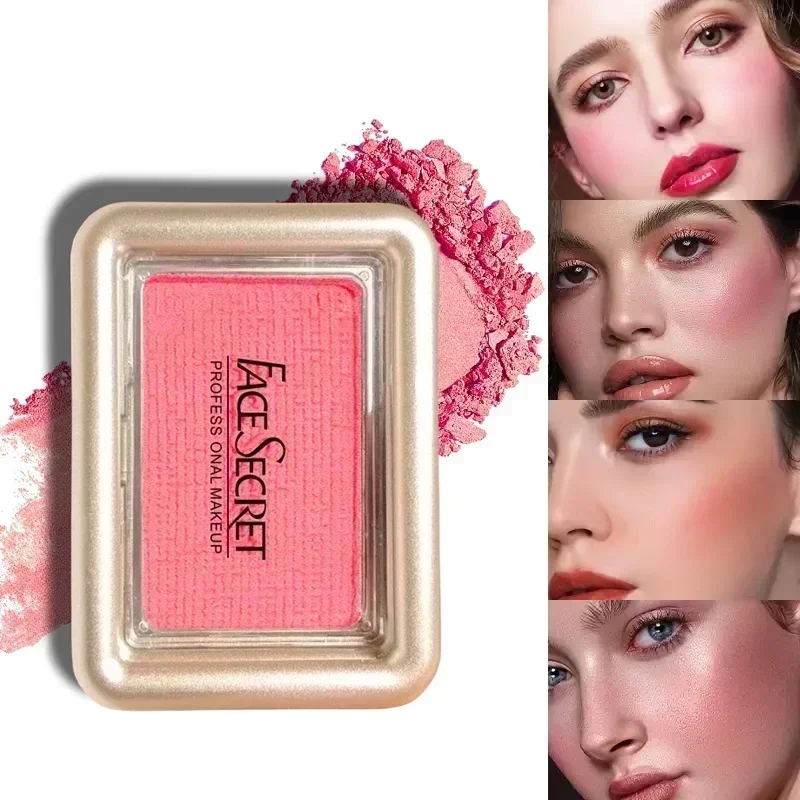

10 Colors Matte Powder Blusher Waterproof Peach Pink,Matte, Easy To Mix, Lightweight,Waterproof Pink Powder Blusher