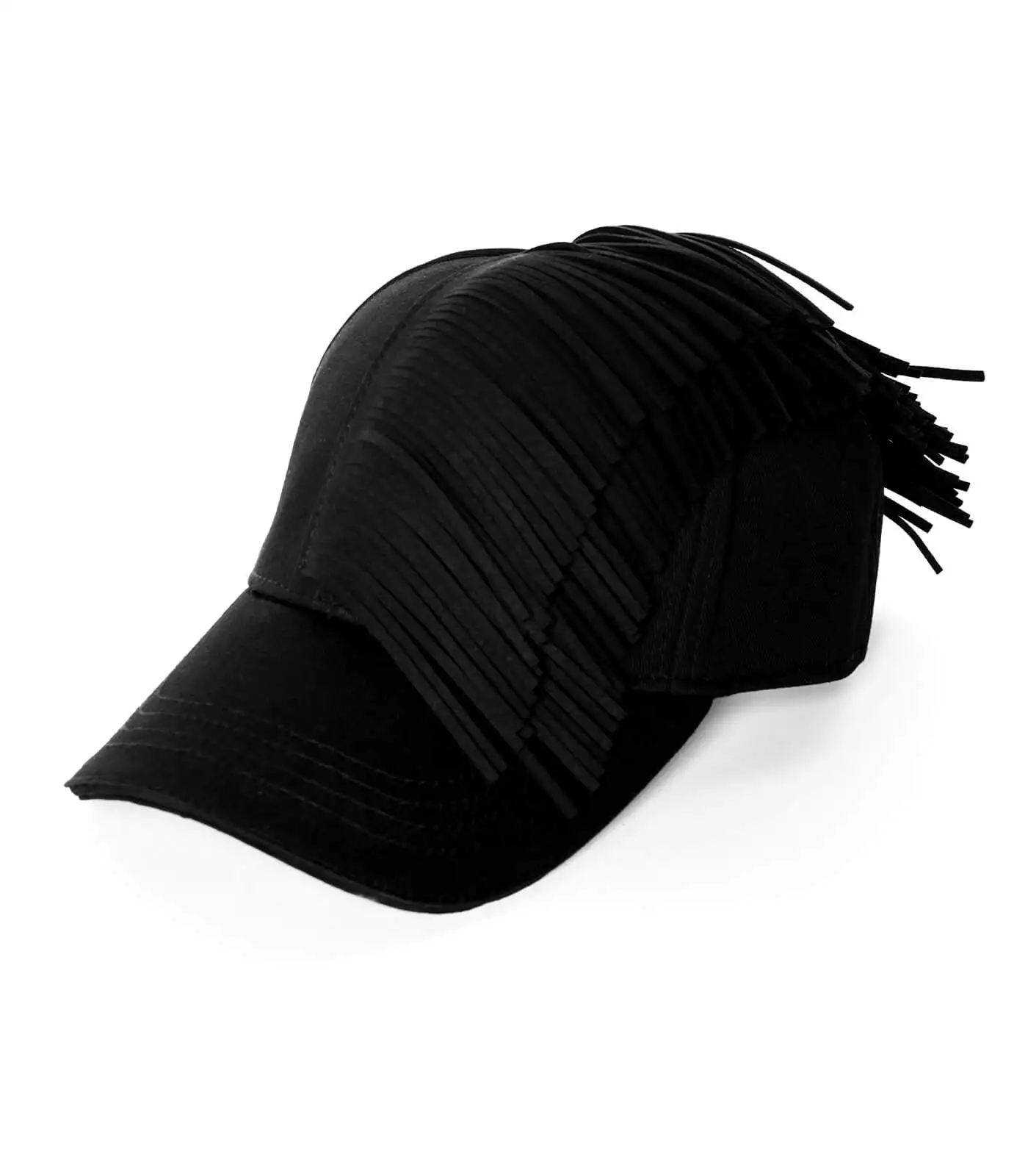 Dark Original Independent Designer Trendy Tassel Peaked Cap High Street Fan Car Whip Hat Black Hip Hop Hat Cosplay Accessories