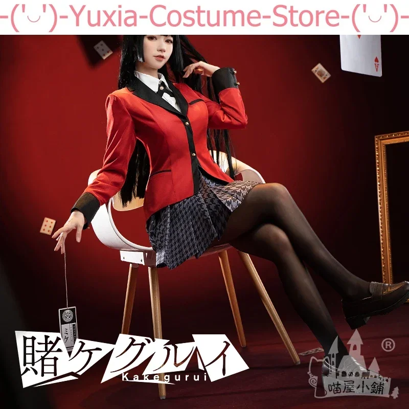 Anime!Kakegurui Jabami Yumeko Lovely School Uniform Cosplay Costume Halloween Carnival Party Outfit Women Casual Clothing