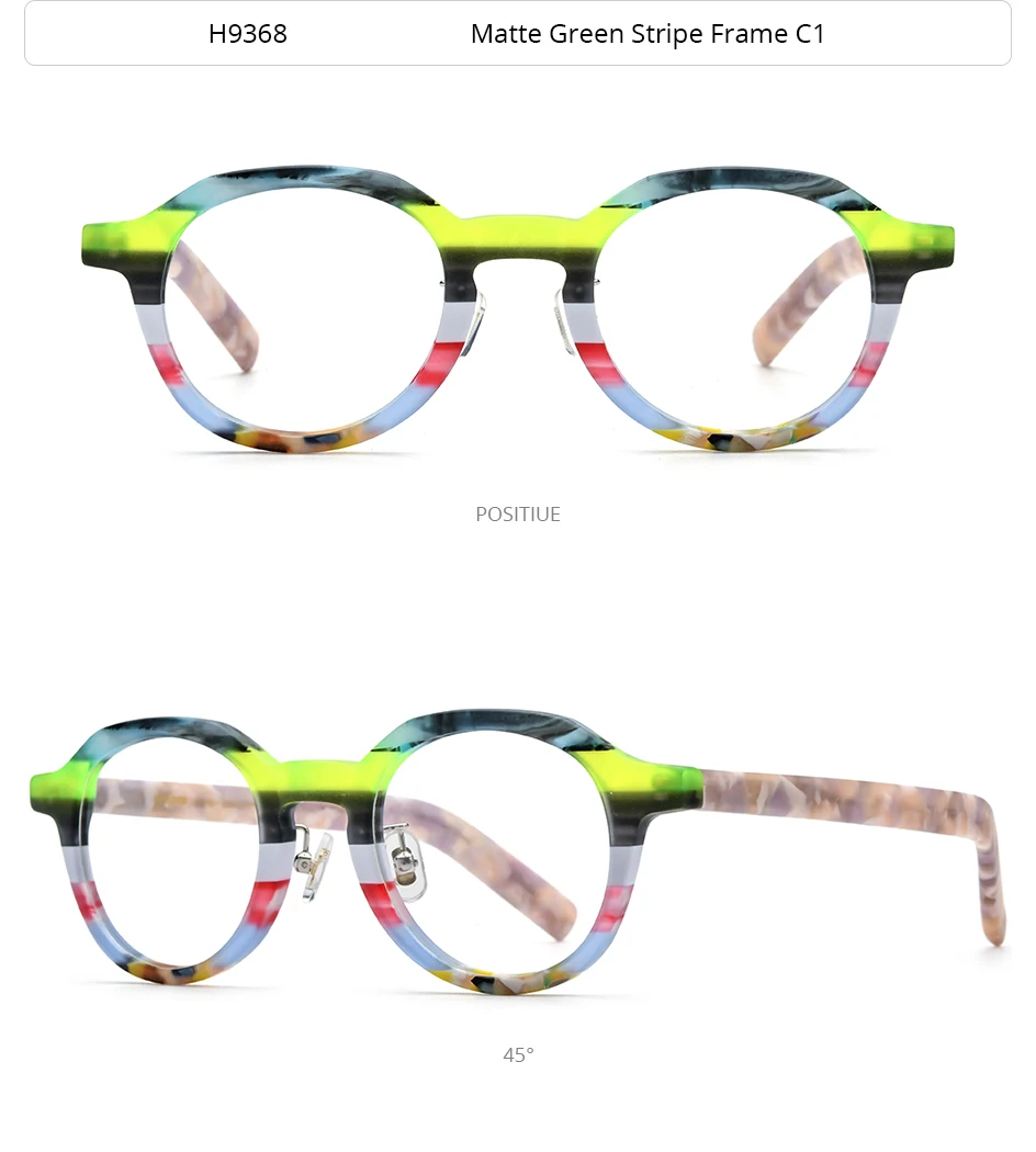HEPIDEM Acetat Brille Rahmen Frauen übergroße große runde Brille japanische handgemachte Brille dicke transparente Brille 9351 – Detail 20