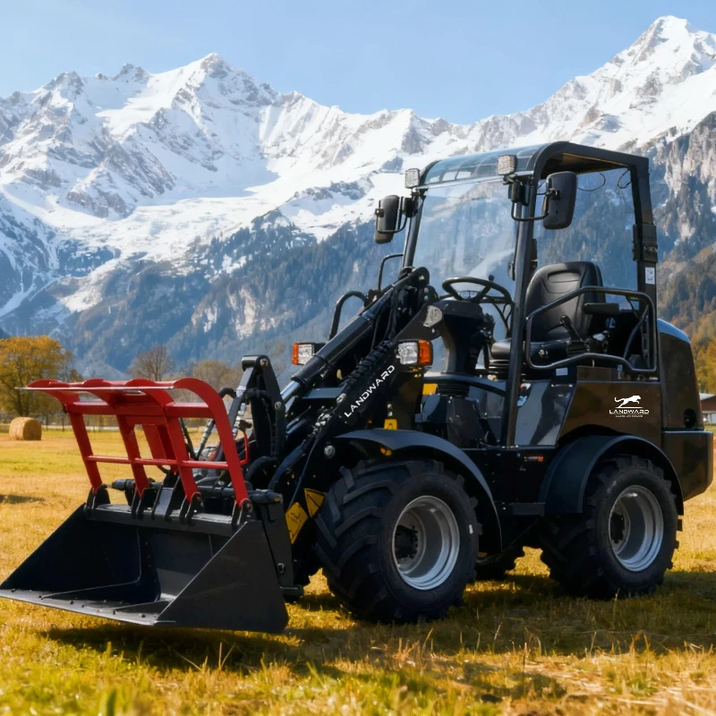 Chine chargeur prix usine tout Terrain 4WD Mini chargeur sur pneus Mini chargeuse sur pneus hydraulique avant qualité chargeur Diesel personnalisé