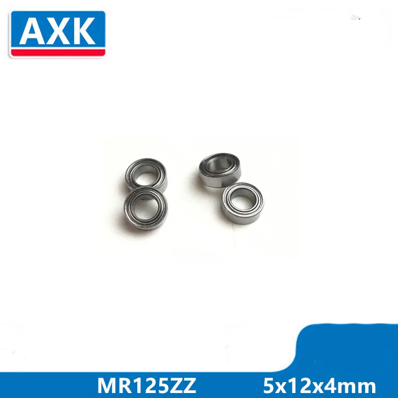 AXK 10Pcs MR125ZZ 5x12x4 mm Deep groove ball bearing Miniature bearing High quality MR125Z MR125