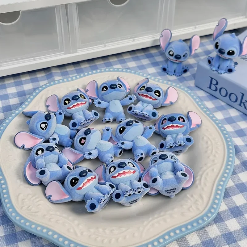 

Stitch Mini Velvet Cute Grain Series Blind Bag Stitch Doll Surprise Trendy Play Vinyl Blind Box Handmade Desktop Ornament Toy