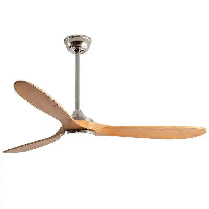 Taiwan Made Led Brushed Nickel Dmx Summer Solid Wood Ceiling Fans With Light