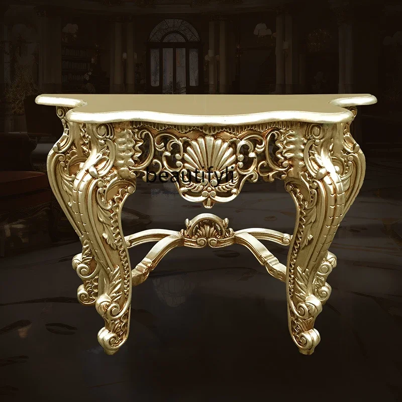 

A13 European style wall table, foyer, entrance cabinet, wall table, living room decorative table, European style wall table