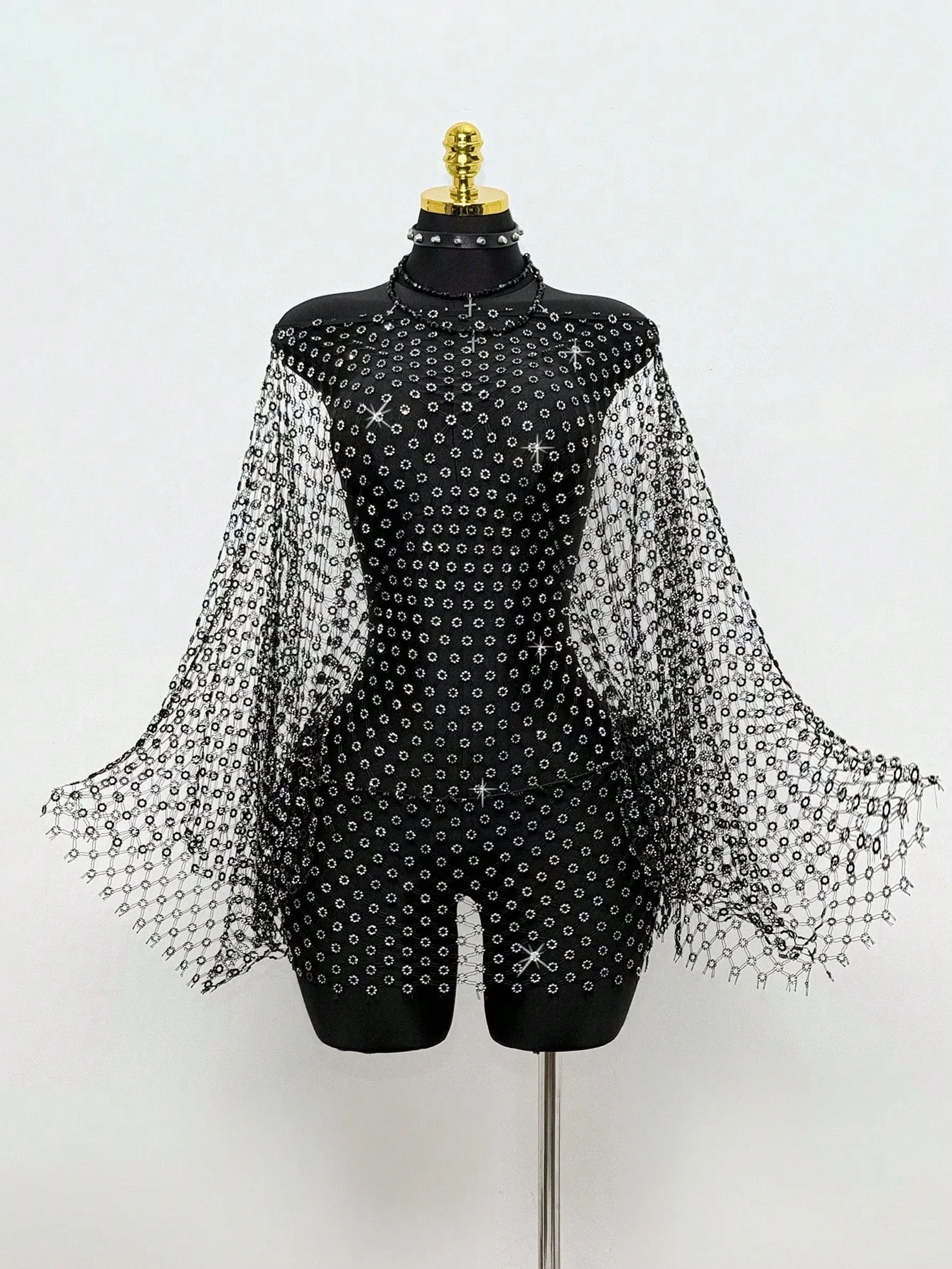 ชุดเดรสปักลายดอกไม้ประดับเพชรแ - Sparkly Rhinestone Club Party Dress บทวิจารณ์และราคา