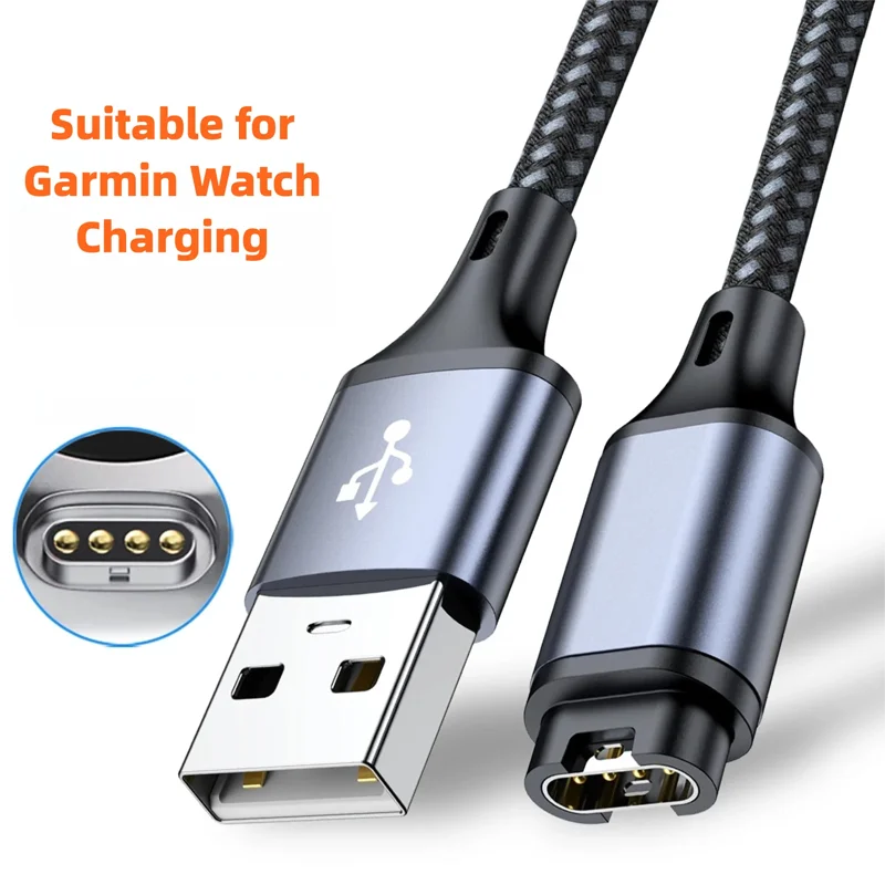 Câble de chargement magnétique USB A de 1.2M, pour montre Garmin VenuSq2/3S Fenix ​​6/7 Pro/5X Plus Vivoactive4/4S/3 Forerunner 945/935