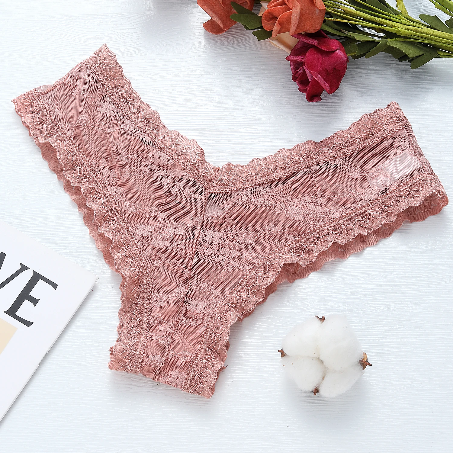 1 pz Sexy perizoma in pizzo Lingerie per le donne perizoma perizoma mutandine senza soluzione di continuità scava fuori mutandine Lingerie