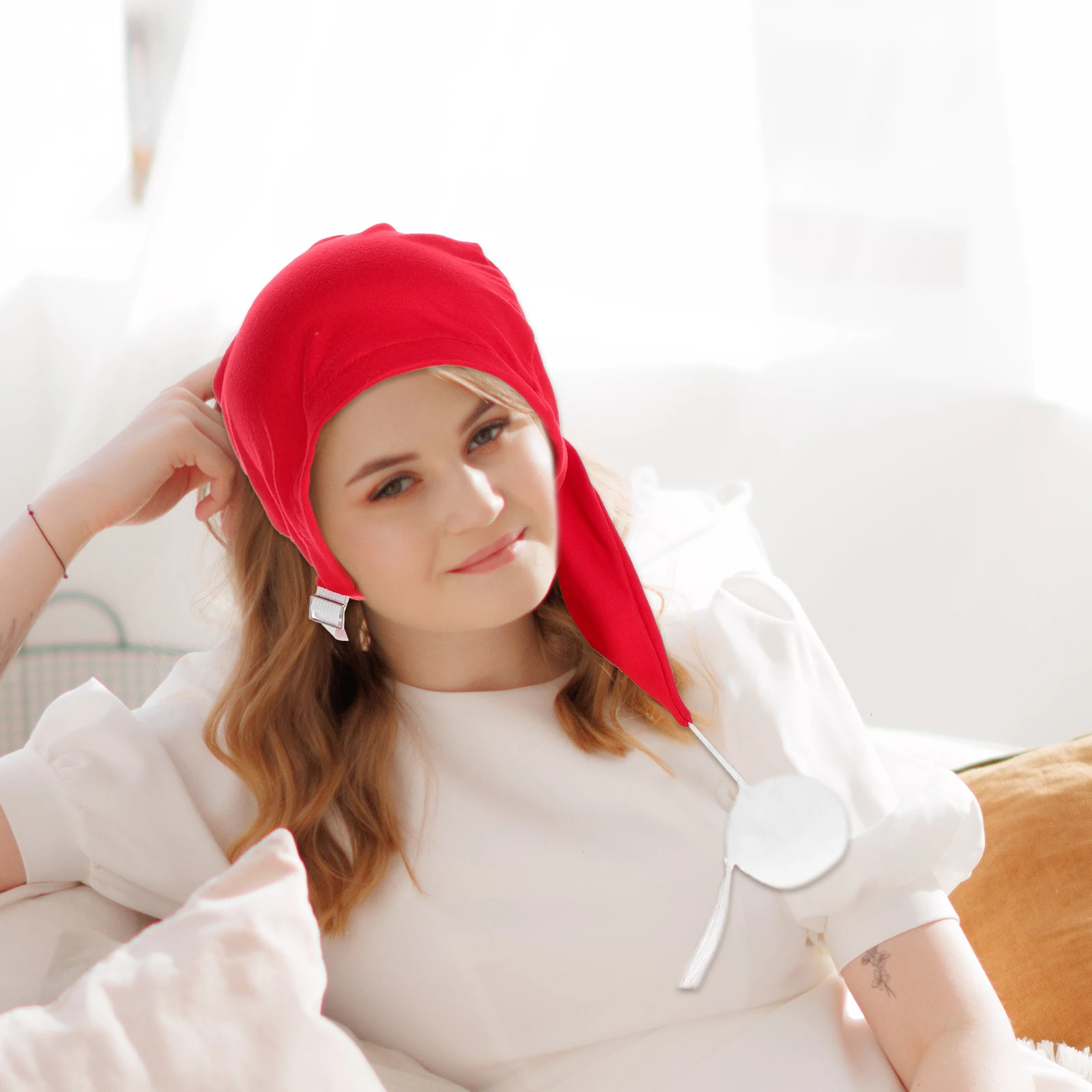 

Christmas Hat Props Hats for Men Costume Headgear Red Blended Cosplay Accessories Man