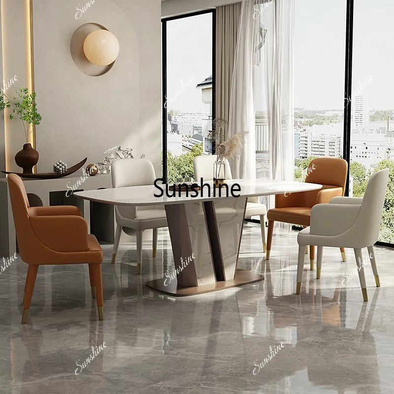 

Household creative minimalist modern high-end rectangular dining table