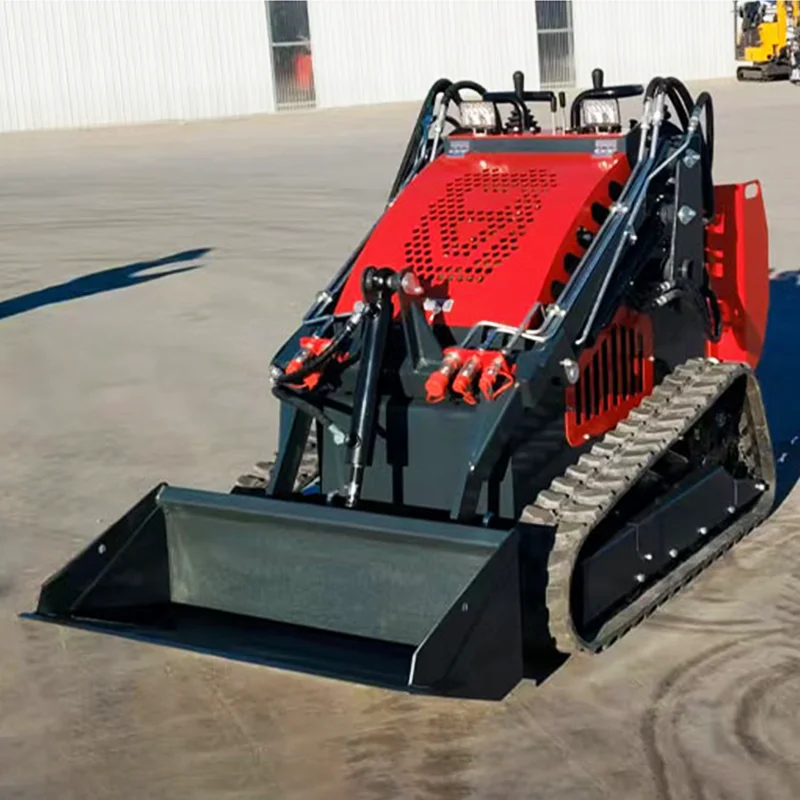 

Customized Europe Home Use Small 4WD Skid Steer Loader Earthmoving Loader Tool Multi-Purpose Mini Skid Steer Loader Attachments