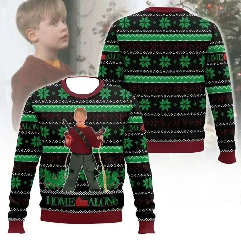 المنزل وحده عيد الميلاد سترة قبيحة مضحك عطلة حجم كبير البلوز حفلة عيد الميلاد زي الأسرة الاطفال عيد الميلاد سترة هدية 2026