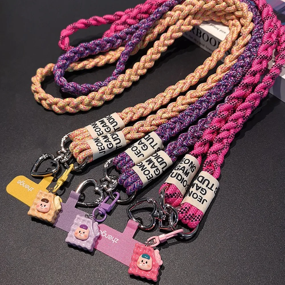 

Cartoon Keychain Crossbody Phone Strap Detachable Pendant Mobile Phone Lanyard Anti Lost Cute Phone Neck Straps Lanyard Patch