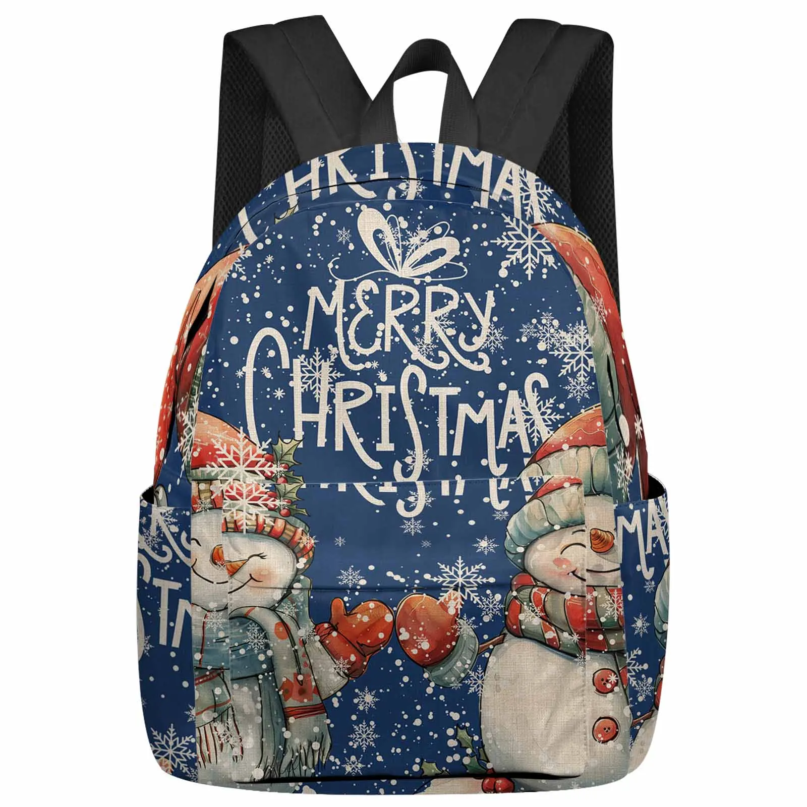 

Hand Drawn, Vintage, Snowman Large Capacity Backpack Men Laptop Bags High School Teen College Girl Student Mochila