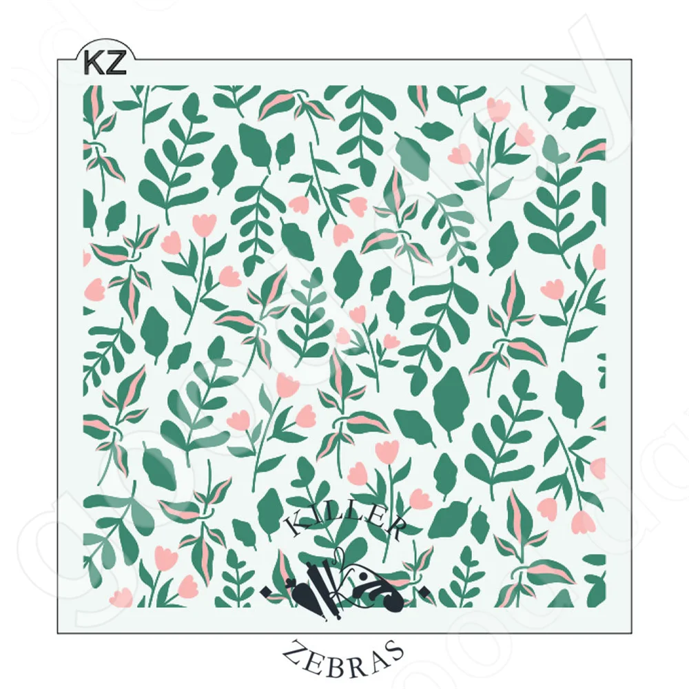 

2023 New Arrival Green Leaf Flowers Layered Production Stencil Scrapbook Diary Decoration Embossing Template Diy Card Handmade