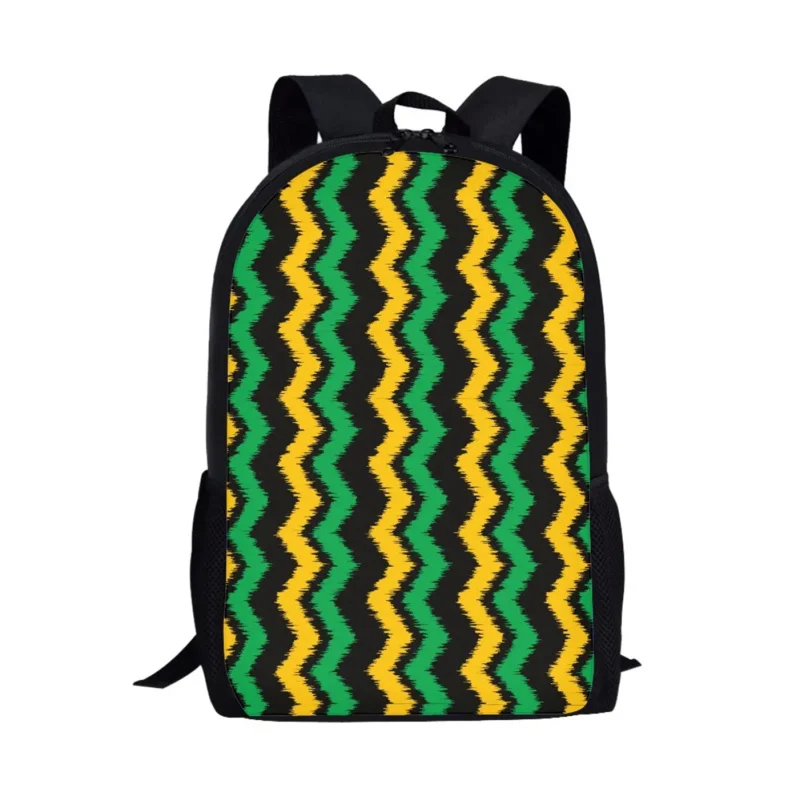 Sac à dos imprimé Jamaican Feel pour enfants, sac d'école pour étudiants, sac de livre pour garçons, sac pour ordinateur portable 03/Casual, sacs à dos de voyage