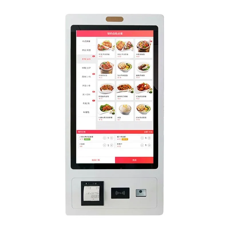 Kiosque de paiement interactif en libre-service de 21,5 pouces et 27 pouces, machines de kiosque de paiement automatique à écran tactile