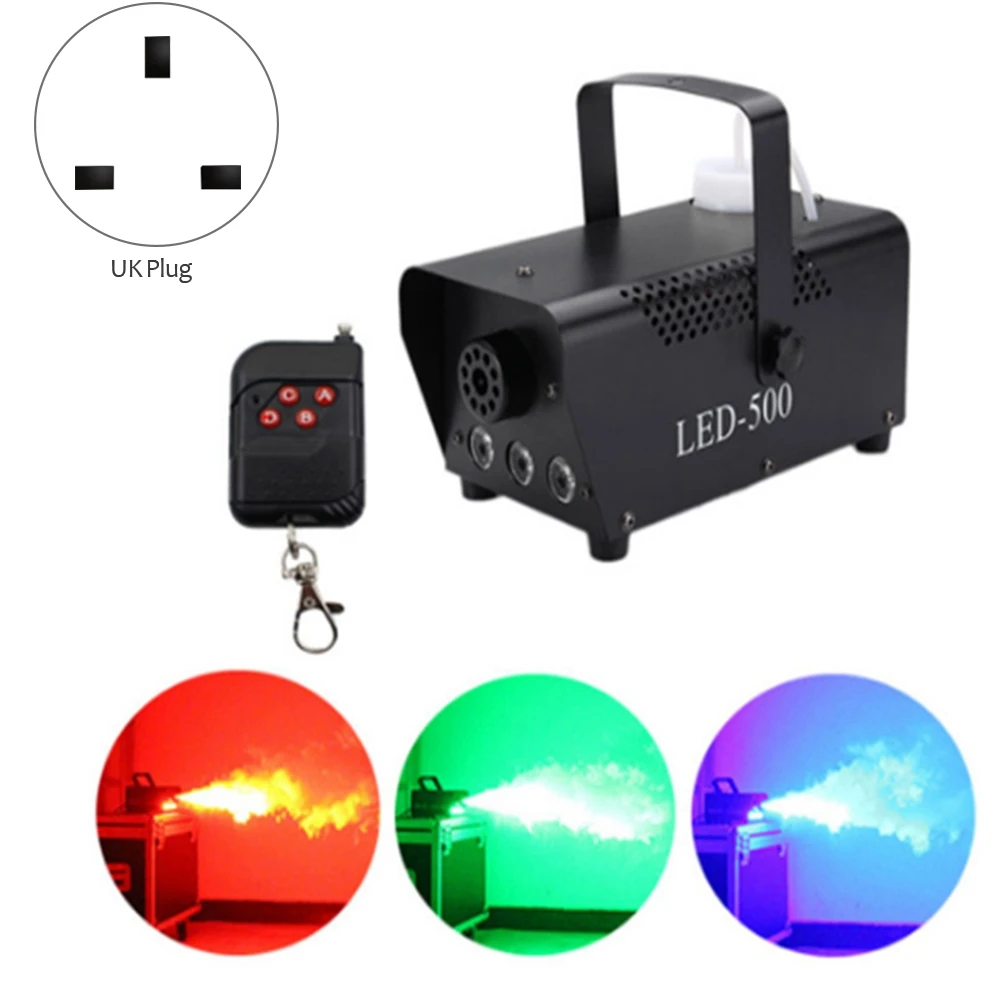 

Лучшие предложения Мини-светодиодный распылитель с дистанционным управлением 500 Вт Красочный всегда яркий сценический генератор дыма со спецэффектами для вечеринок Британская вилка