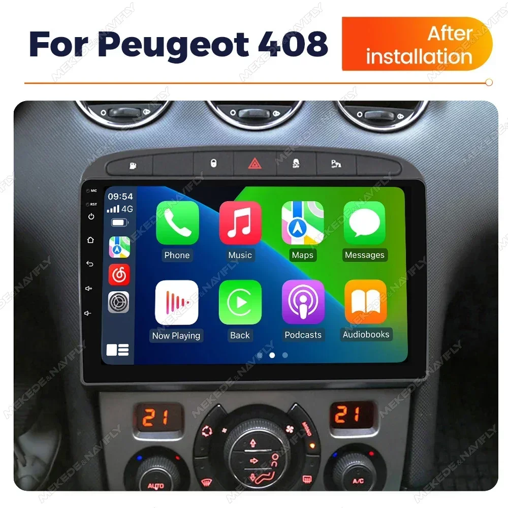 

MEKEDE 2 Din Wireless Carplay For Peugeot 408 For Peugeot 308 308SW Car Radio Multimedia autoradio Intelligent Car audio system