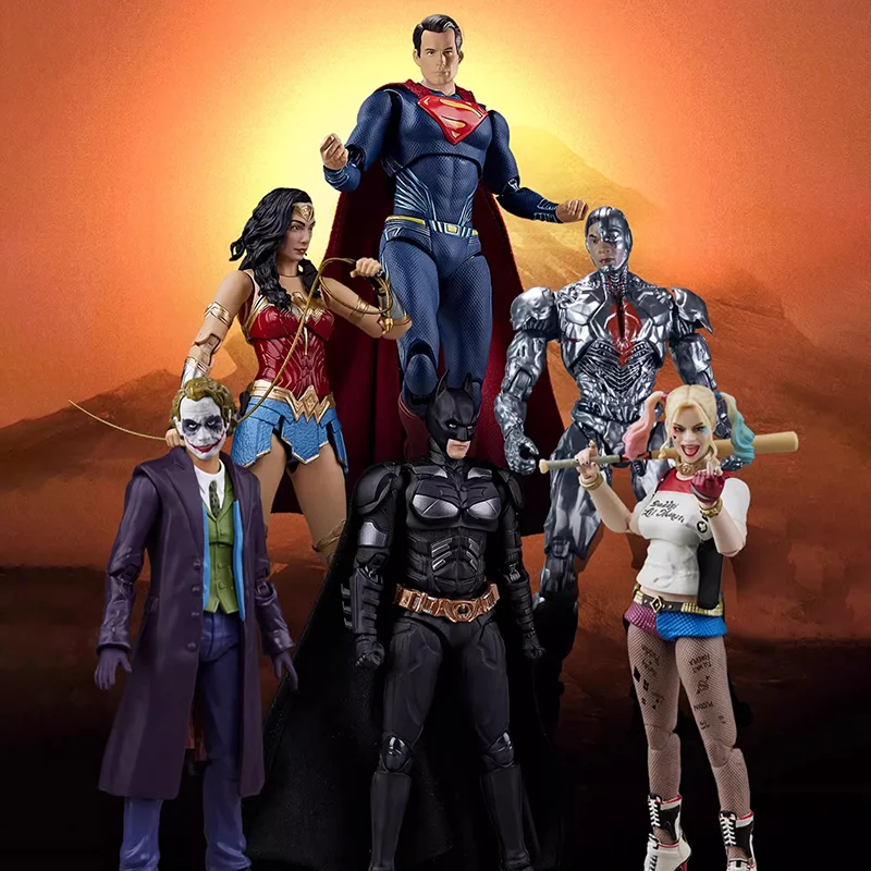 Genuine Fondjoy DC Justice LeagueAnime Figure 1/9 Superman Batman JokerHarley Quinn Wonder Woman Action ModelCollection Toys