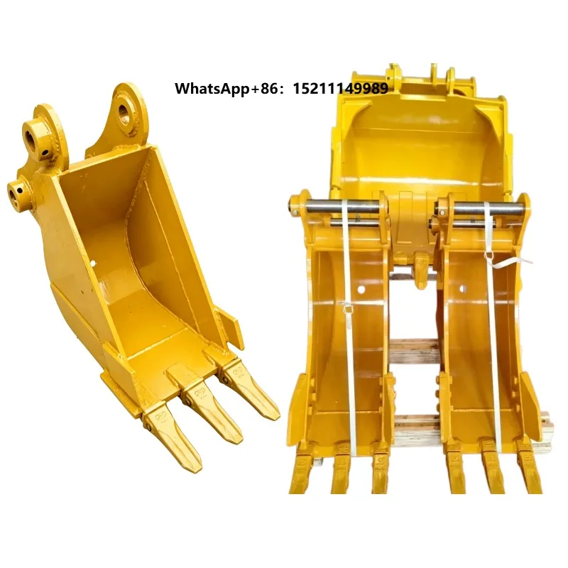 0.8 - 20 Ton Mini Excavator Bucket With Reinforced Tooth Holders Double Ear Structure for Farm Ditch Garden Digging Light Work