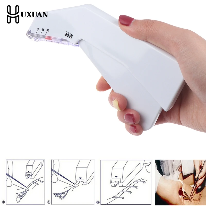 15*8cm 35W Disposable Medical Skin Stapler Surgery Sterile Skin Stitching Nail Puller