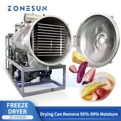 Zonesun Freeze Dry Machine Industrial Freeze Dryer Freeze Dried Food Equipment Freeze Dried Dog Foods Machine ZS-FD650