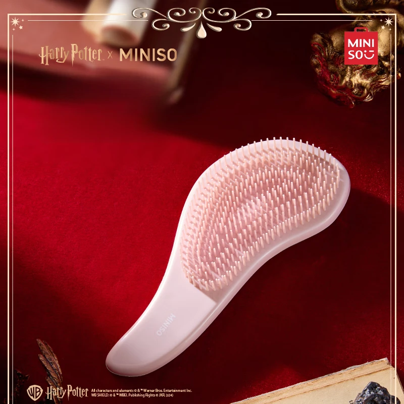 MINISO Harry James Potter Series Hogwarts School Emblem Hair Smoothing Comb Portable Scalp Massage Children's Toy Christmas Gift