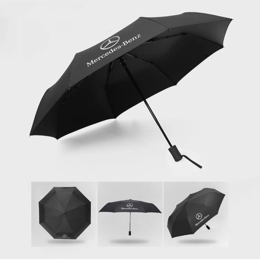 Car Portable Folding Automatic 3 Folding Umbrella Sunshade For Mercedes Benz W176 W177 W204 W205 W212 W213 W206 X156 X253 W117