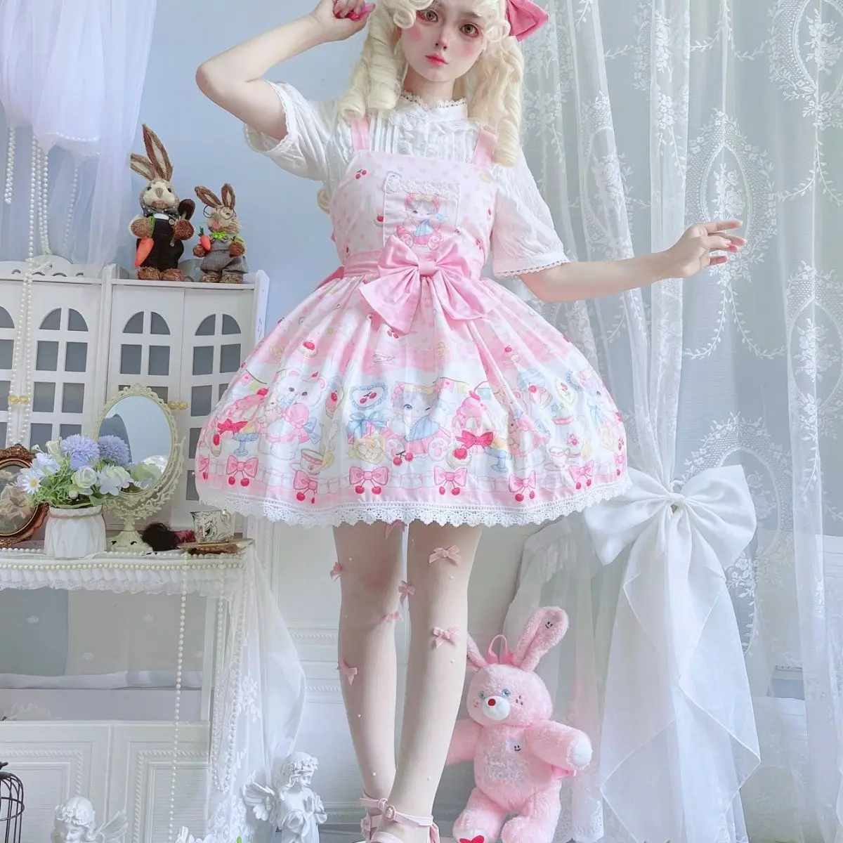 

Платье Coalfell Lolita, оригинальный дизайн, с завышенной талией и бретелями