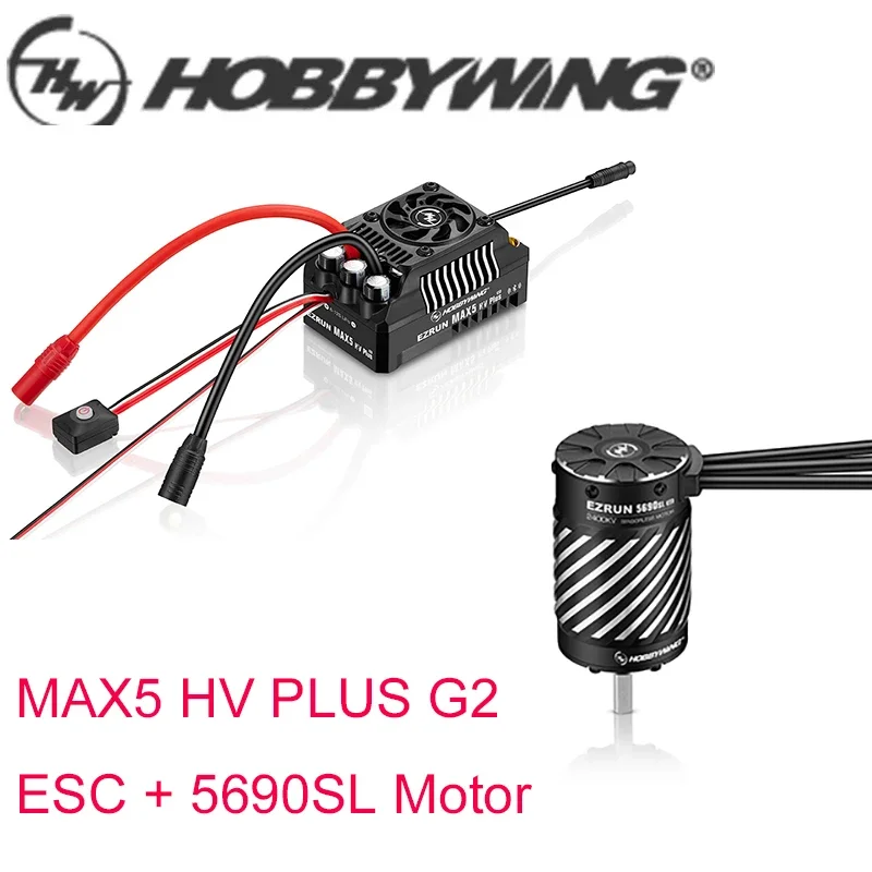 2025 새로운 Hobbywing EzRun MAX5 HV PLUS G2 ESC 5690SL 56118SL 방수 브러시리스 모터 G2 1/5 1/7 1/8 RC 자동차