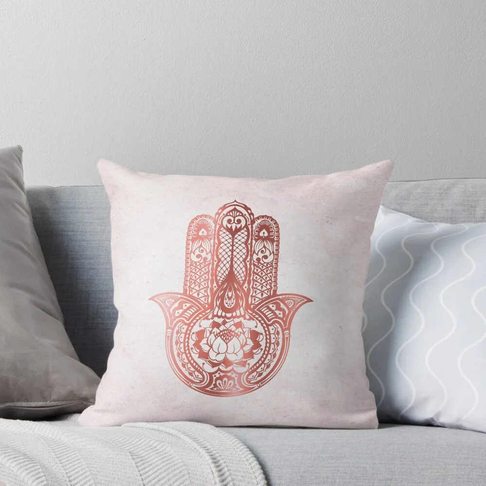 

Rose Gold Hamsa Throw Pillow Cushions Cover Pillowcases For Pillows sleeping pillows