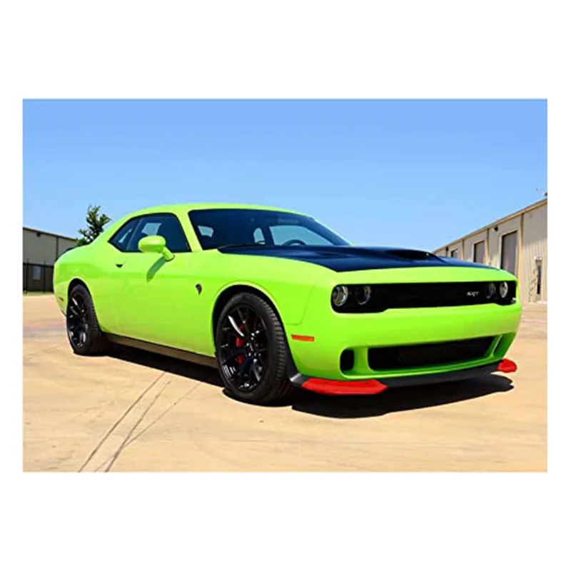 -AT52 Front Bumper Lip Protector Cover For Dodge Challenger Scat Pack 2015-2020 Bumper Diffuser Spoiler Splitter Guard