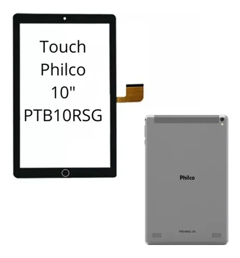 Panel digitalizador de cristal para tableta Philco PTB10RSG de 10,1 pulgadas, color blanco y negro, piezas de repuesto y reparación de pantalla táctil, Sensor Tab