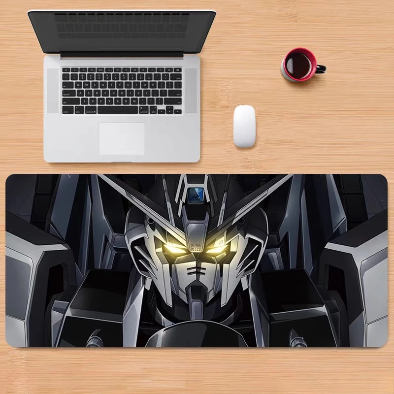 High Definition Japanese Anime Cartoon Gundam Leather Mouse Pad Boys Oversized Anime Game Non-slip Mouse Pad Office Laptop Pad