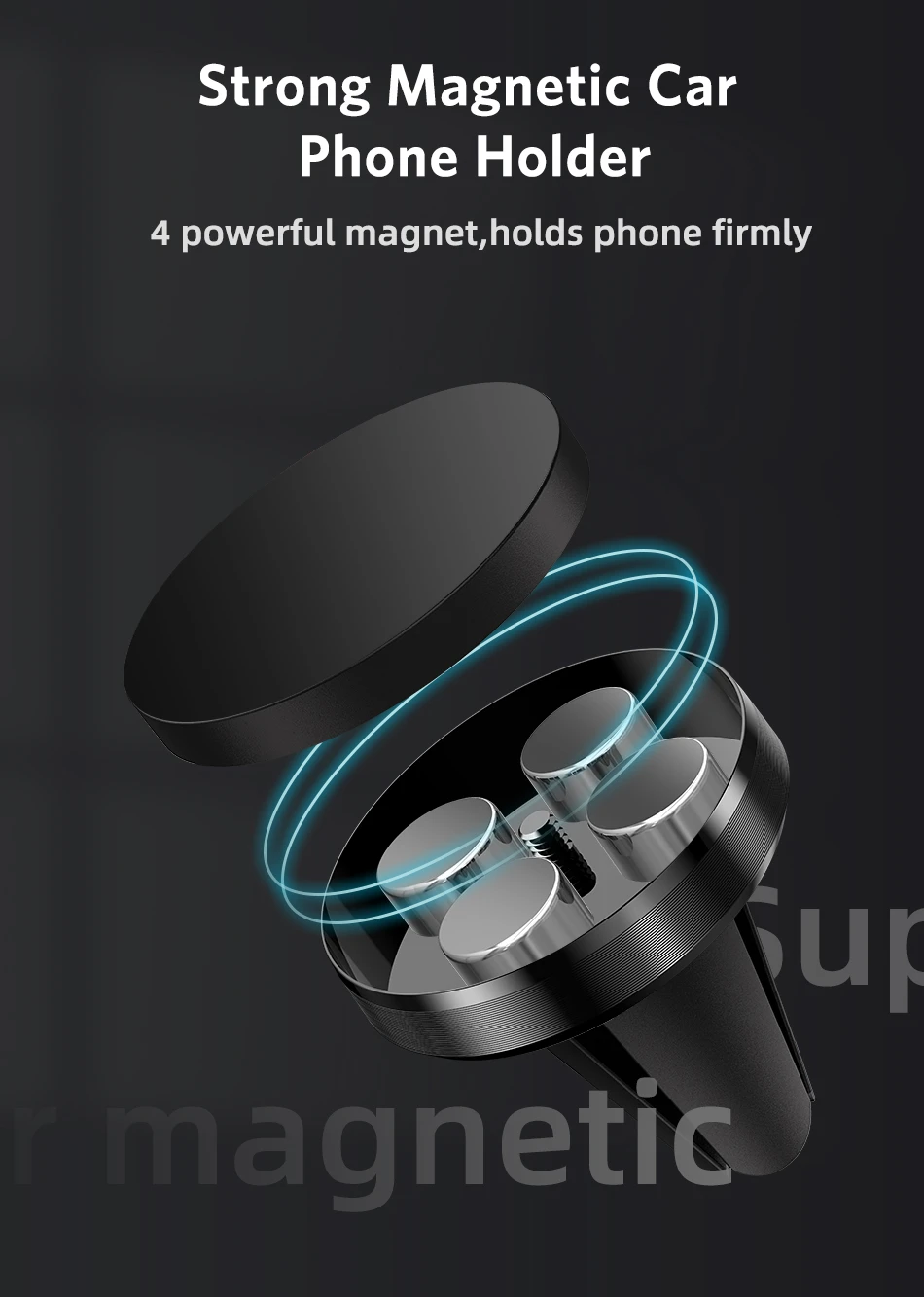 Auto Magnetische Halter Universal Air Vent Halterung Ständer Zubehör Für iPhone Samsung Xiaomi Magnet Halter Stehen im Auto Handy – Detail 6
