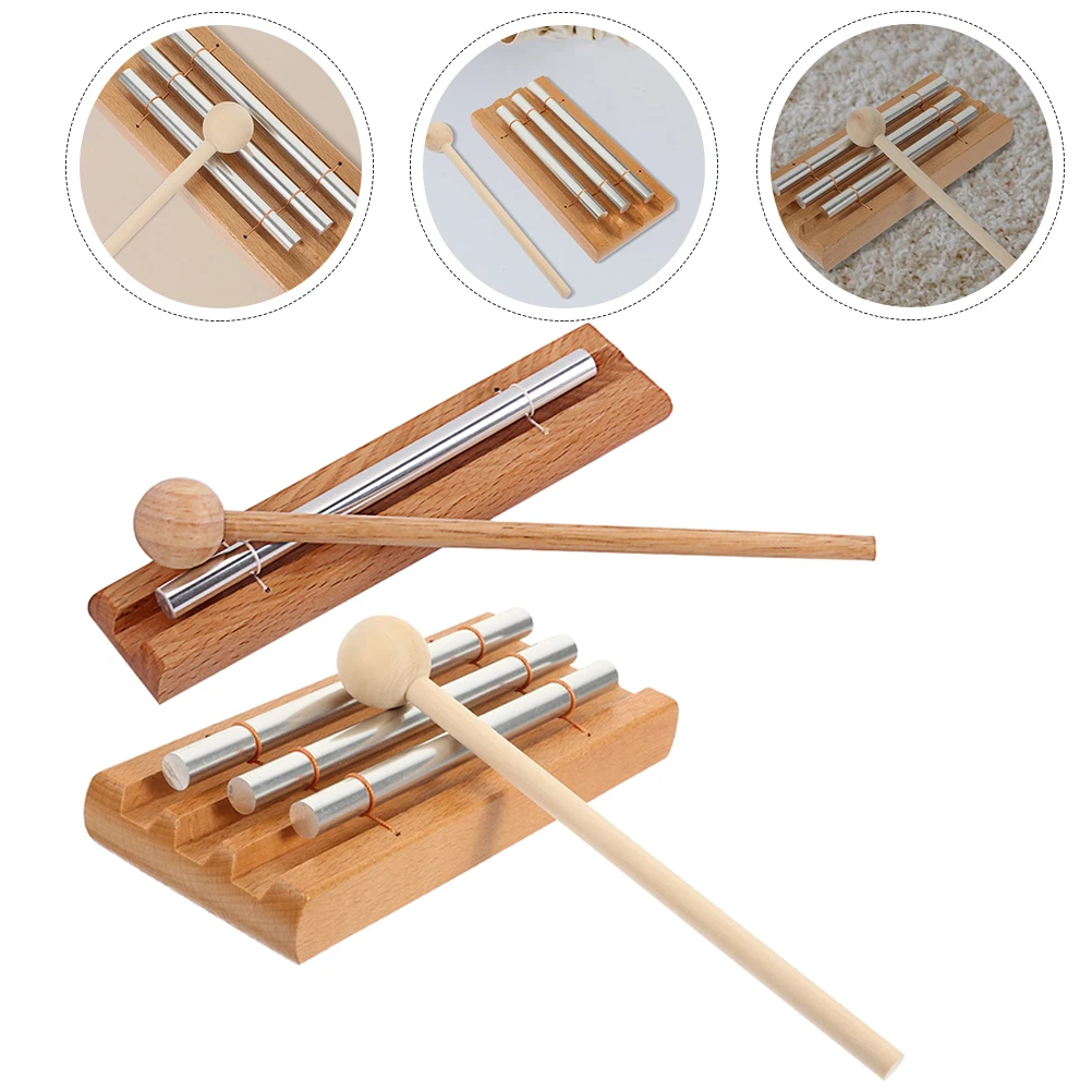 

2 Pcs Orff Instrument Wind Chime Baby Toy Musical Bell Mallets Percussion Child