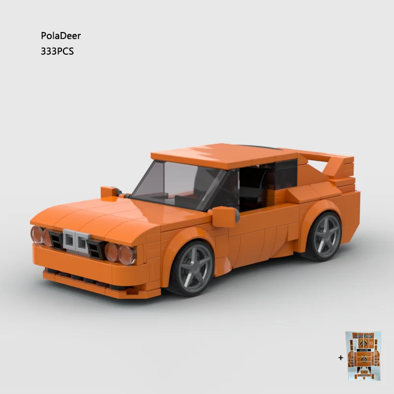 

Poladeer 333 Pcs Jaegermeister E30 RV Masters Racing Car Custom Assembled Building Blocks Educational Toy Model Boy Holiday Gift