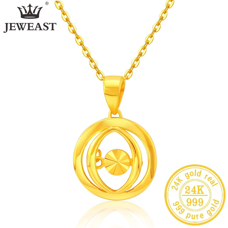 

JLZB 24K Pure Gold Pendant Real AU 999 Solid Gold Charm Lucy Bead Beautiful Trendy Classic Party Fine Jewelry Hot Sell New 2023