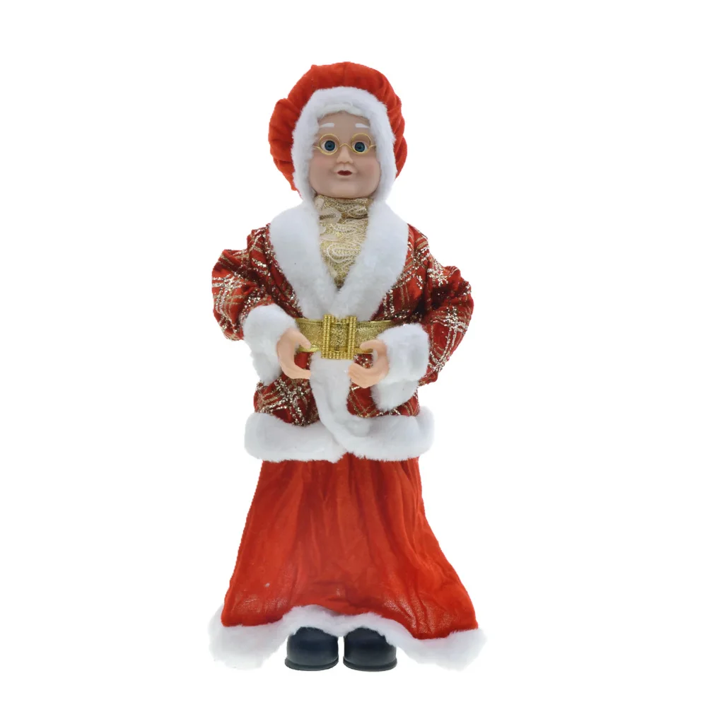 クリスマス-新型-45cm-サンタクロース-おじいちゃんとおばあちゃん-人形飾り-オーナメント-シーンレイアウト