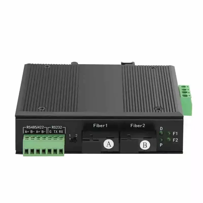 Industrial-grade RS485 Data Ring Network Optical Transceiver, Self-healing RS422/232 Bidirectional Serial Optical Modem