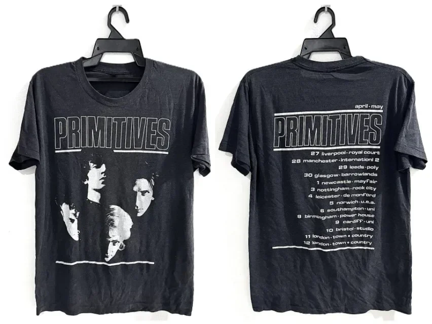 VINTAGE 80s THE PRIMITIVES INDIE ROCK TOUR CONCERT T-SHIRT SHOEGAZE MORRISSEY
