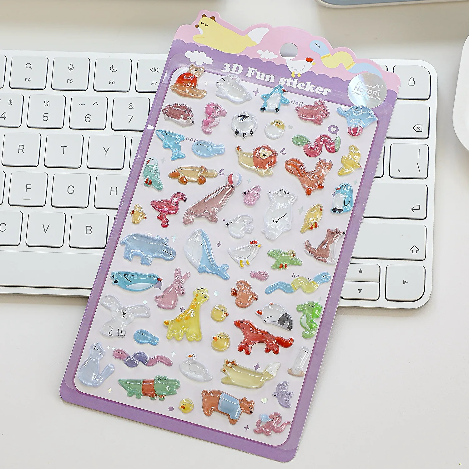NEKONI Kawaii 3D Cartoon Animal Stickers image