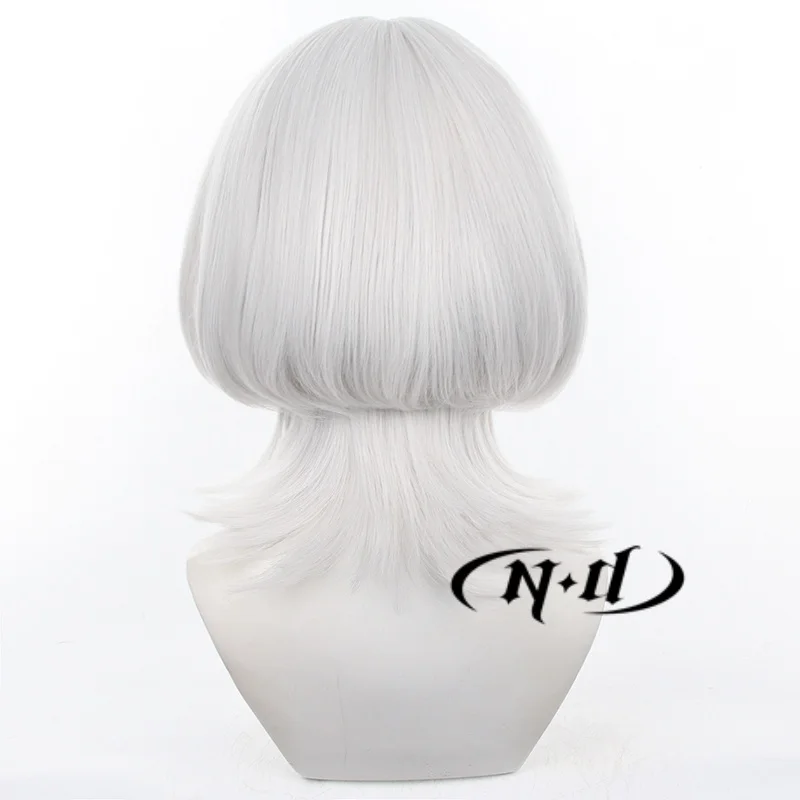 شعر مستعار تأثيري الثاني ، حلم بانج أنيمي! شعر اصطناعي قصير مع الانفجارات ، إنه ميجو ، رانا كانامي ، فضي ، أبيض ، قصير ، لطيف ، محاكاة فروة الرأس