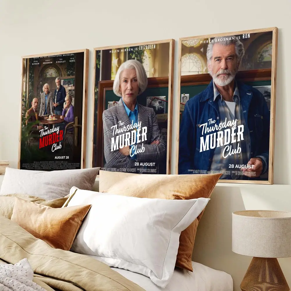 Movie T-The Thursday Murder Club Poster PP Wall Decor Posters Celebrity Art Prints Aesthetic Wall Art Bedroom Office Home Gift