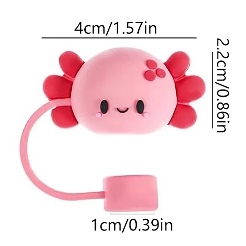 Reusable 10 mm silicone straw cap compatible with 30&40 oz glass dust-proof straw cap
