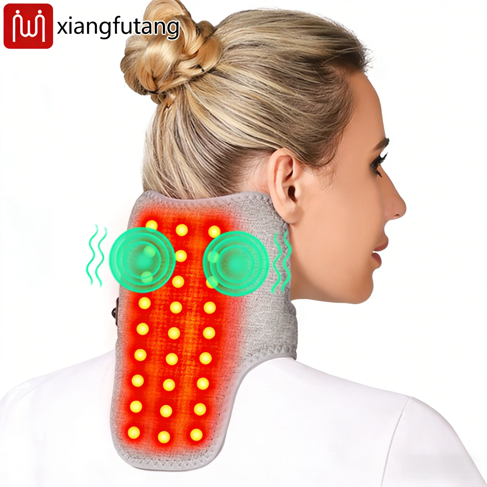 

Red Light Electric Heating Neck Support Vibration Massager Eases Cervical Spine Pain Fatigue Stiffness Dredge Meridians