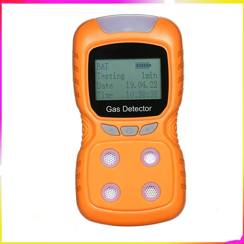 M04K Газовый цифровой детектор 4 в 1, портативный монитор CO, тестер сероводого газа, ЖК-дисплей со звуком + подсветкой, вилка европейского стандарта